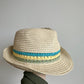 Colored Trim Straw Hat / 12-24m