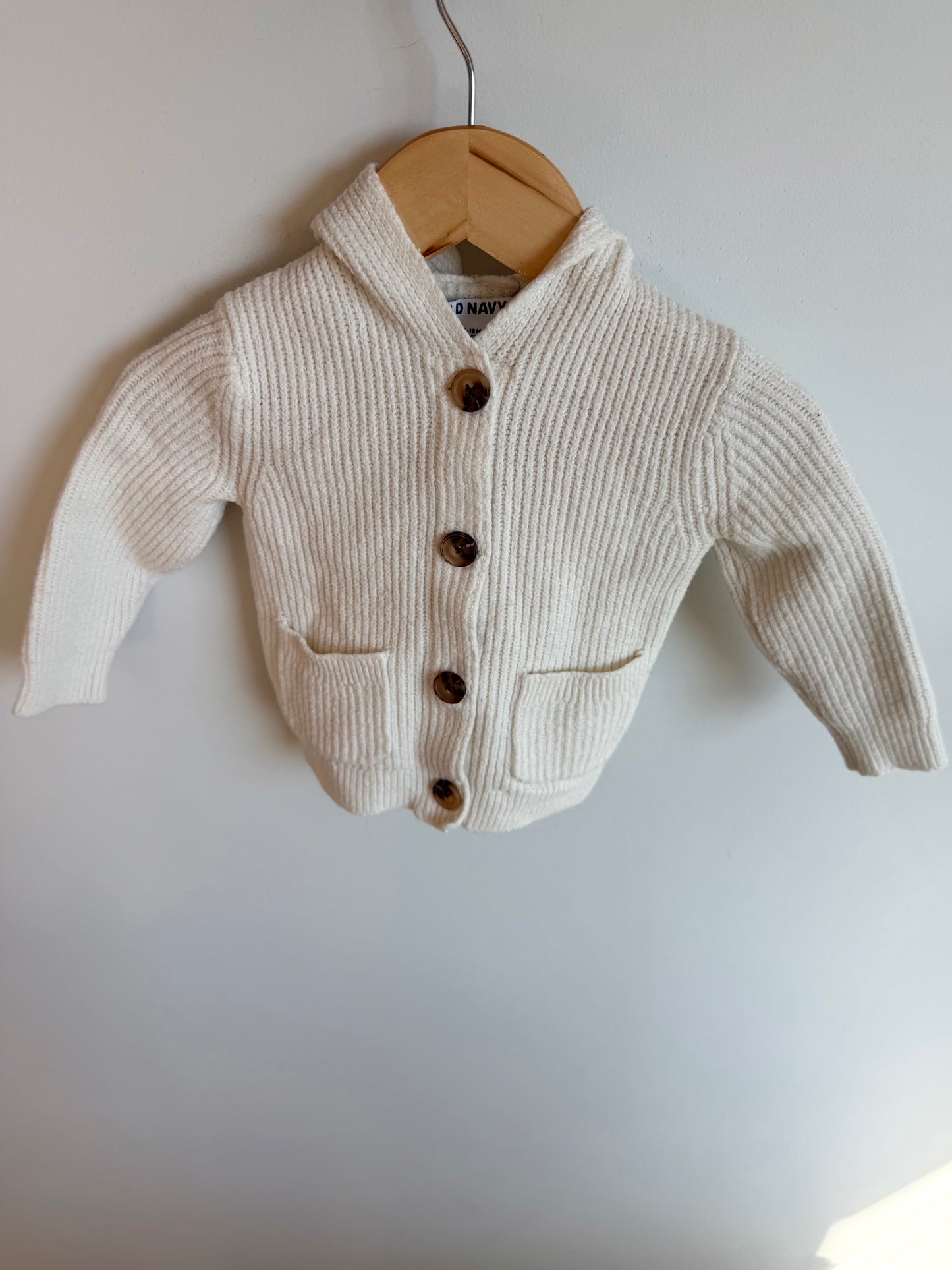 White Bear Hood Sweater / 12-18m