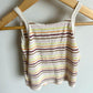 Striped Cream Neck Detail Top / 12-18m
