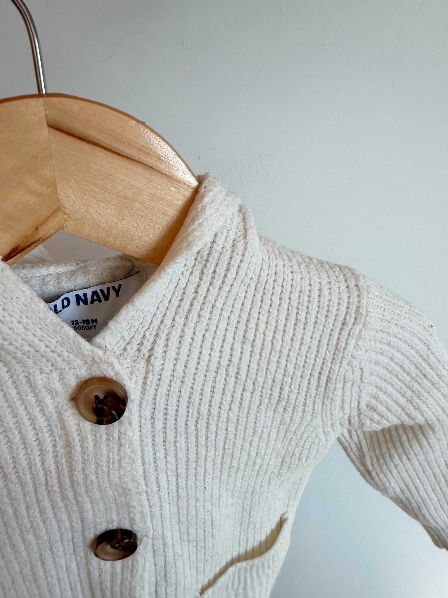 White Bear Hood Sweater / 12-18m