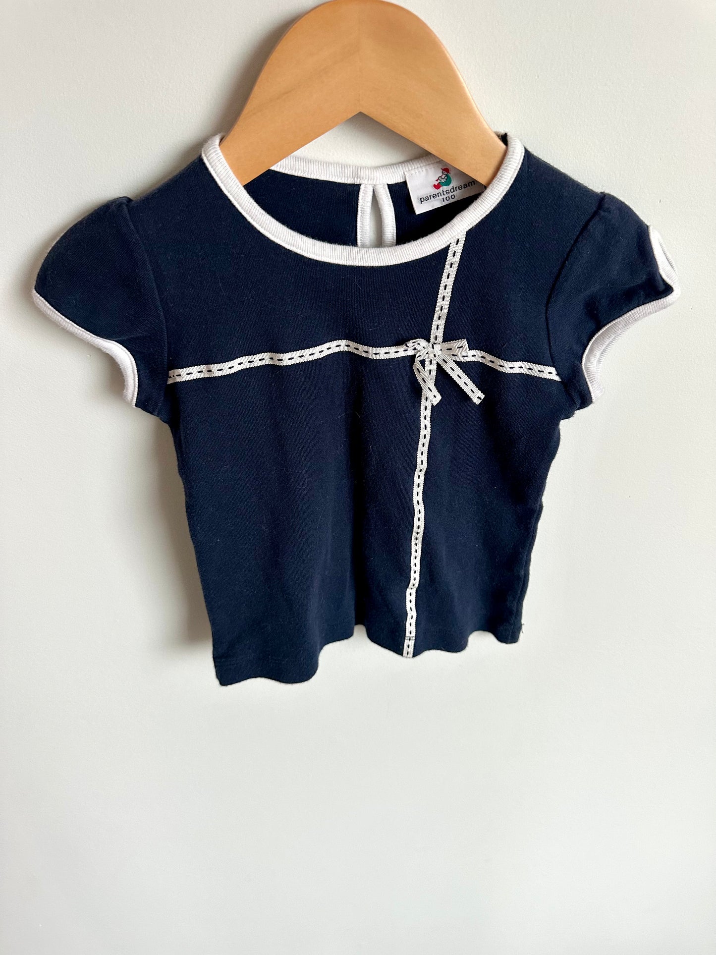 Bow Indigo T-Shirt / 2-3T