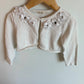 Flower Collared Cropped Cardigan / 3T