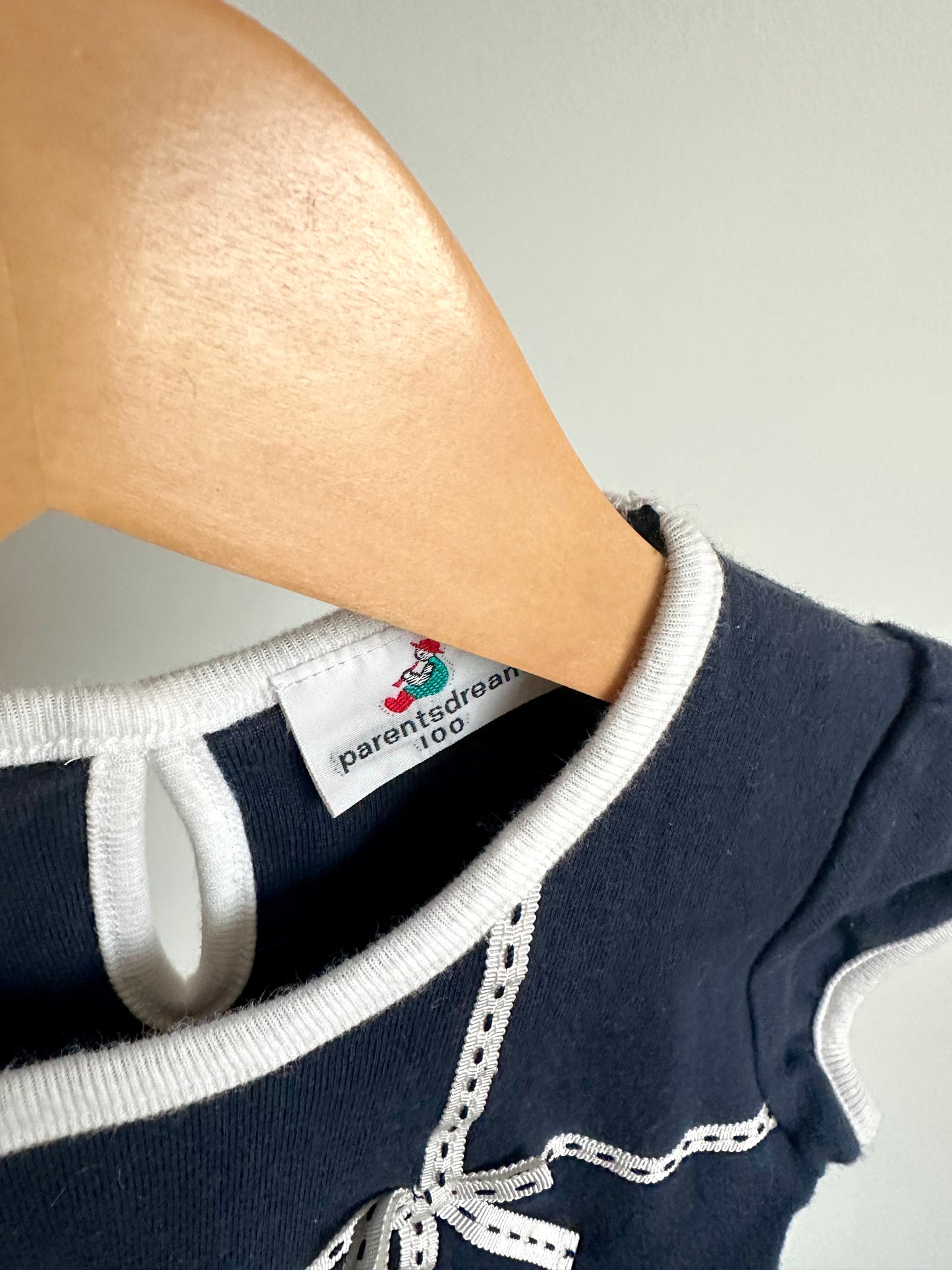 Bow Indigo T-Shirt / 2-3T