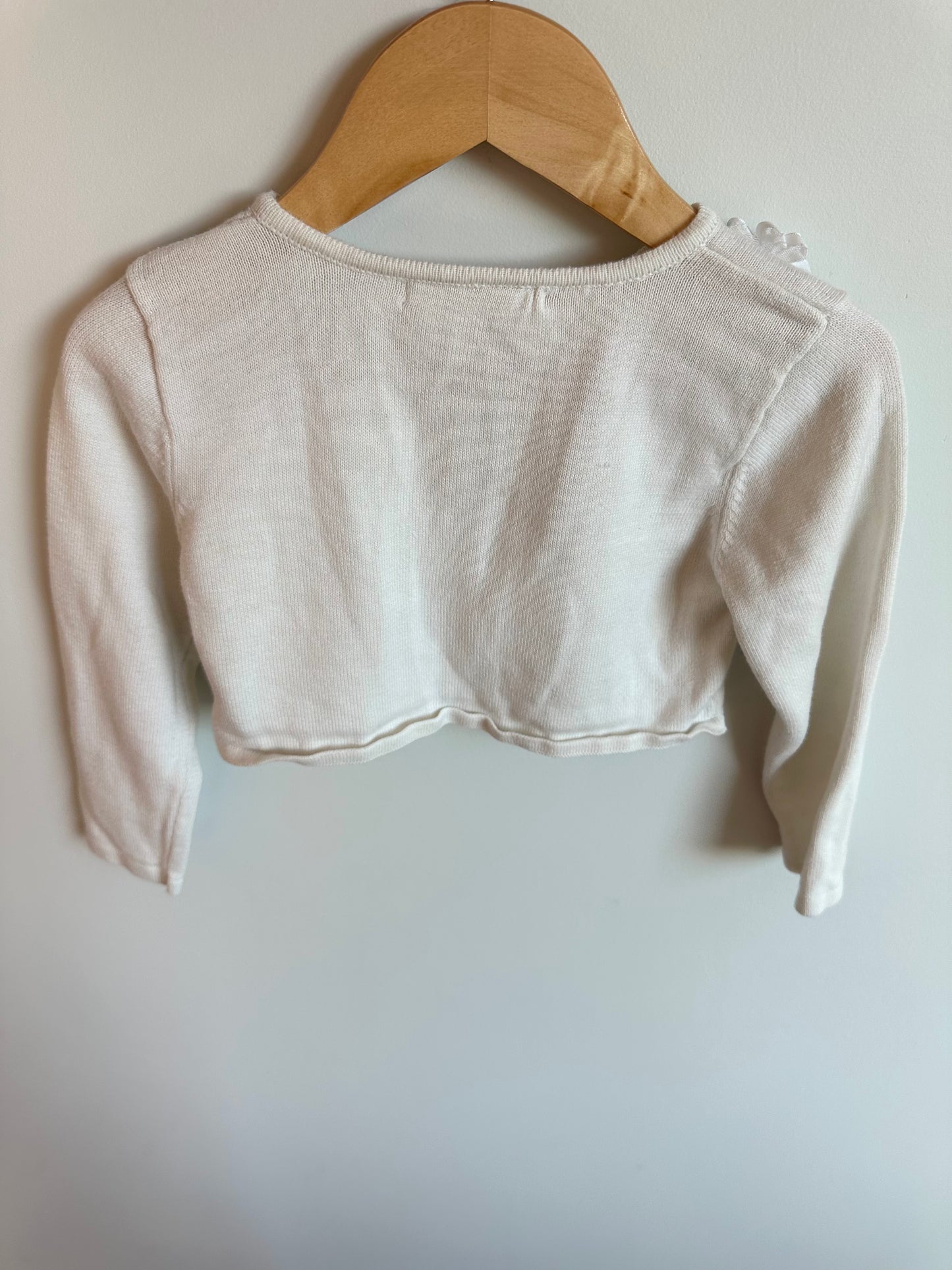 Flower Collared Cropped Cardigan / 3T
