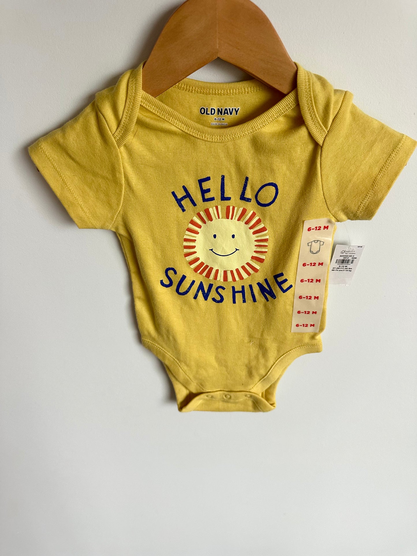 Hello Sunshine Bodysuit (With Tags) / 6-12m