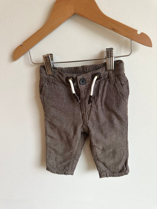 Brown Tweed Pants / 3-6m