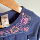 Indigo Tunic Floral Neckline Shirt / 3T