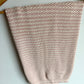 Pink + White Knit Blanket (No Shipping)