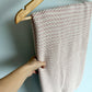 Pink + White Knit Blanket (No Shipping)