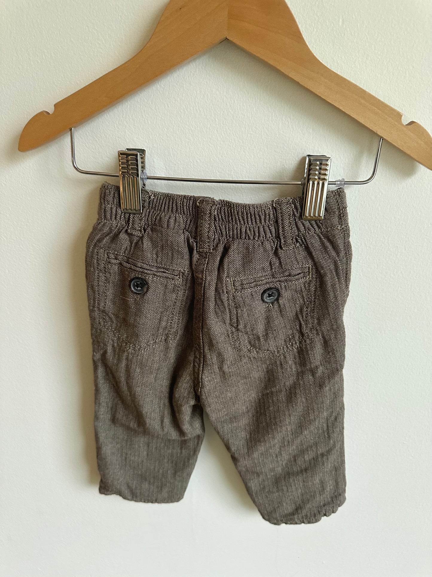 Brown Tweed Pants / 3-6m