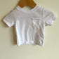 White Pocket Tee / 0-3m