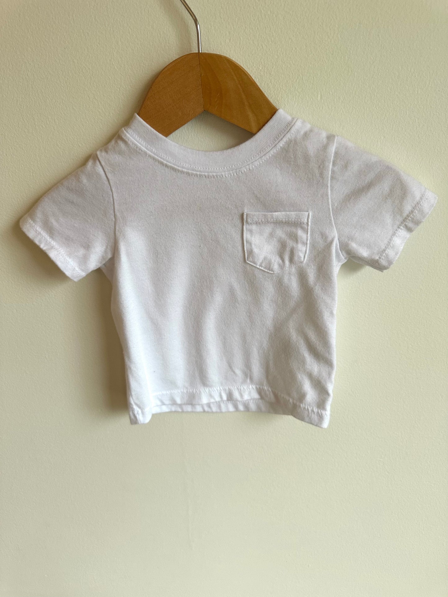 White Pocket Tee / 0-3m