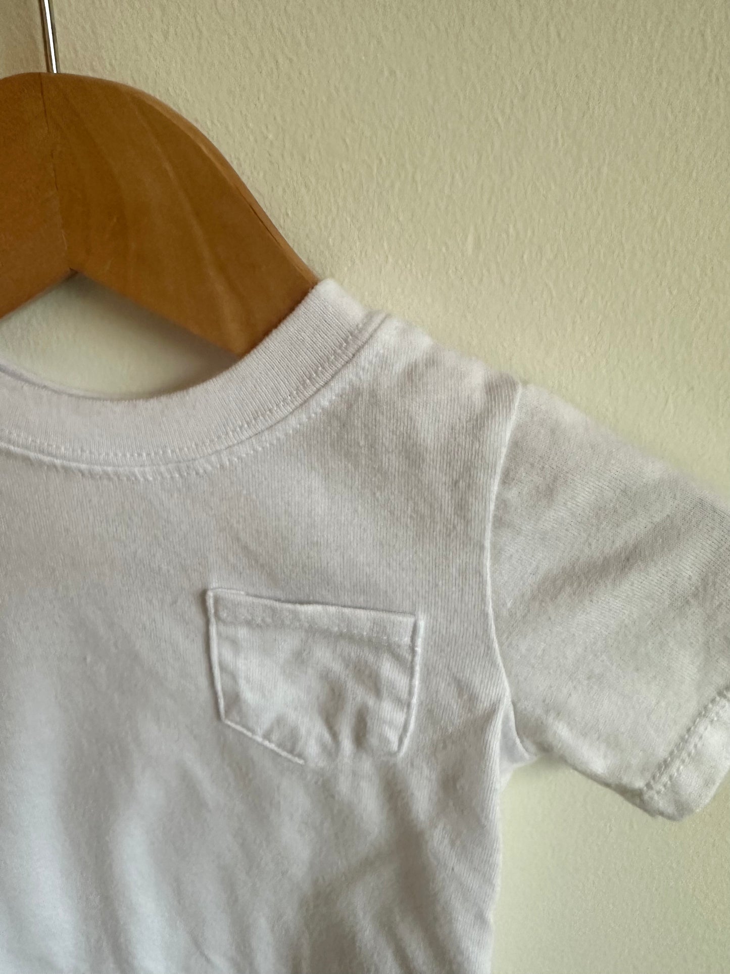 White Pocket Tee / 0-3m