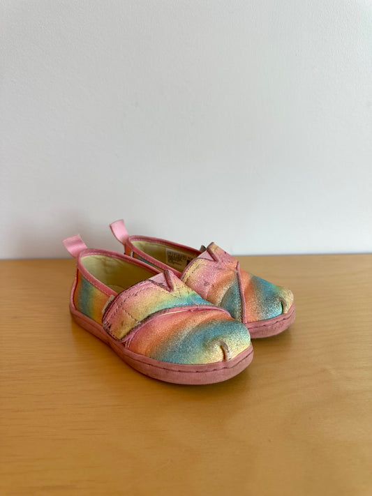 Toms Ombre Sparkly Shoes / Size 7 Toddler