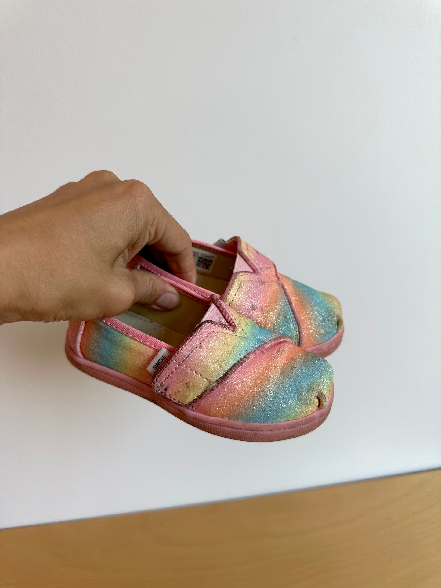 Toms Ombre Sparkly Shoes / Size 7 Toddler