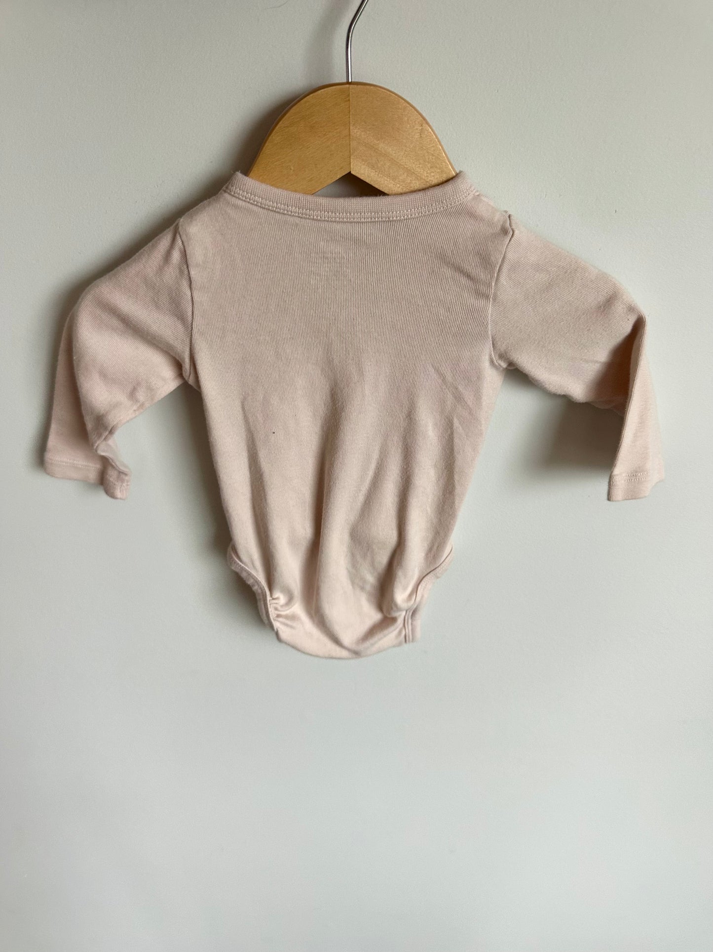 Organic Cotton Wrap Bodysuit / 2-4m