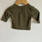 Olive Dino Zip Long Sleeve / 0-3m