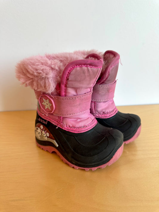 Light Up Pink Winter Boots / Size 6 Toddler