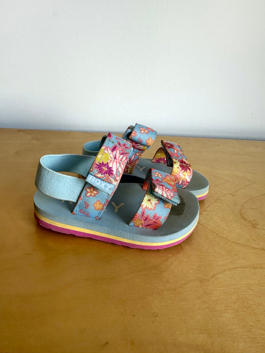 Roxy Velcro Floral Sandals / Size 6 Toddler?