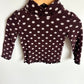 Brown Polka Dot Turtle Neck Top / 12-18m