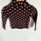 Brown Polka Dot Turtle Neck Top / 12-18m
