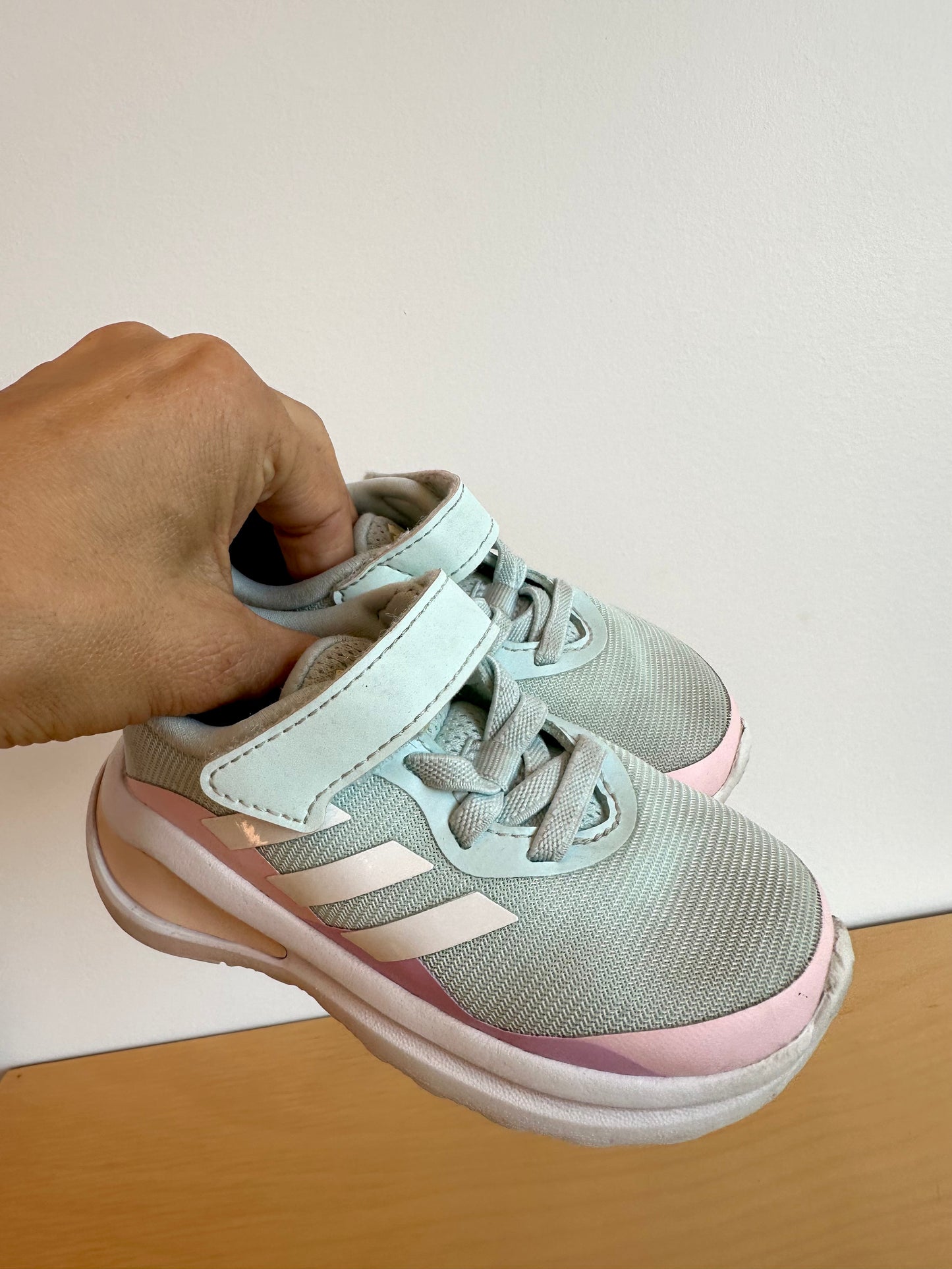 Adidas Pink + Grey Shoes / Size 6 Toddler