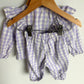 Purple Checkered Top + Pants / 6-9m
