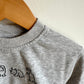 Grey Dino Embroidered Crewneck / 3-6m