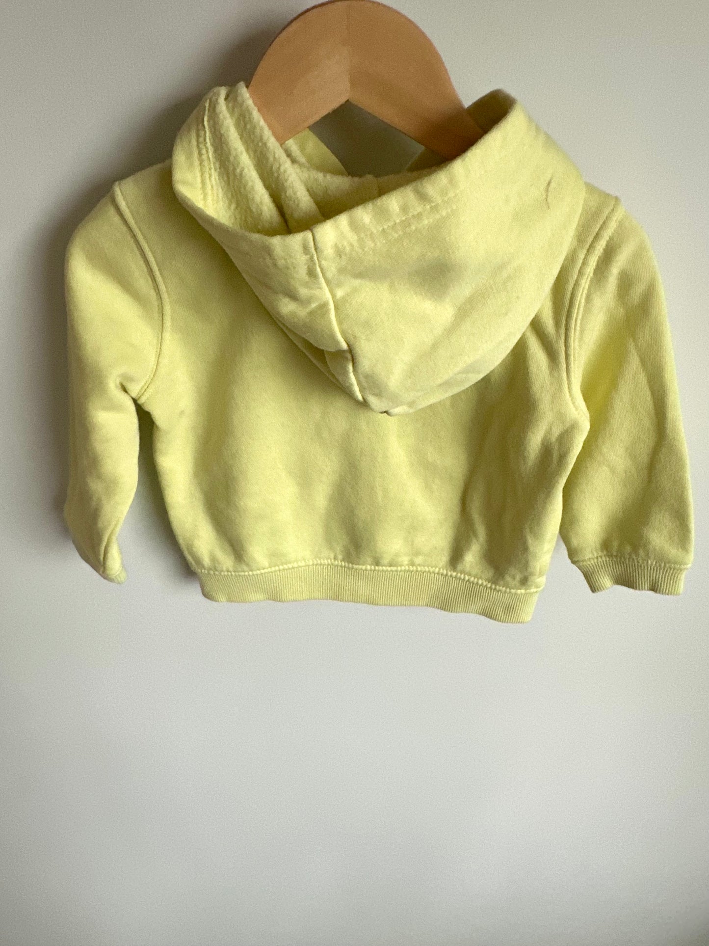 Yellow Zipper Hoodie / 18-24m