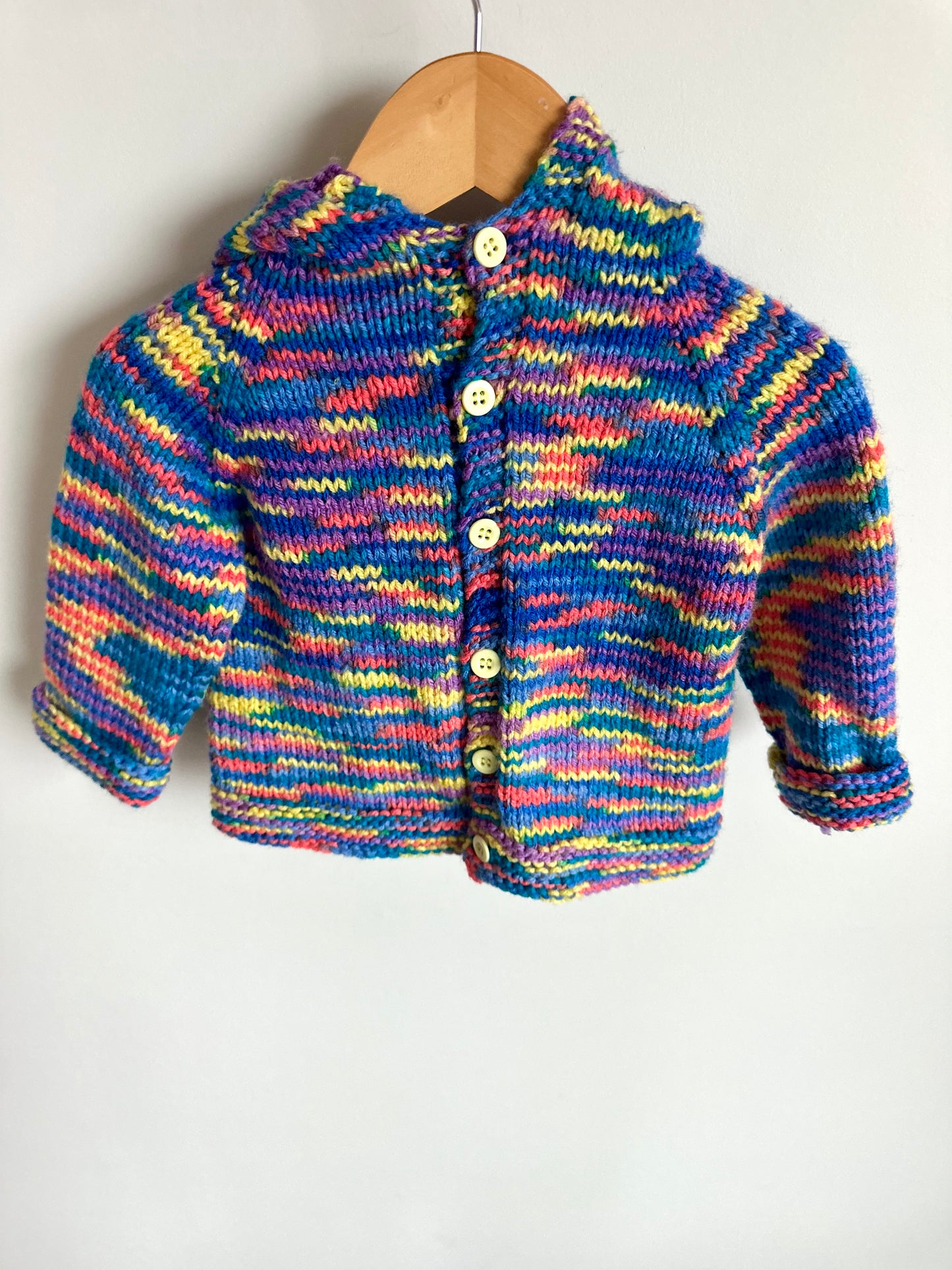 Handmade Colored Knit Hoodie / 18m?