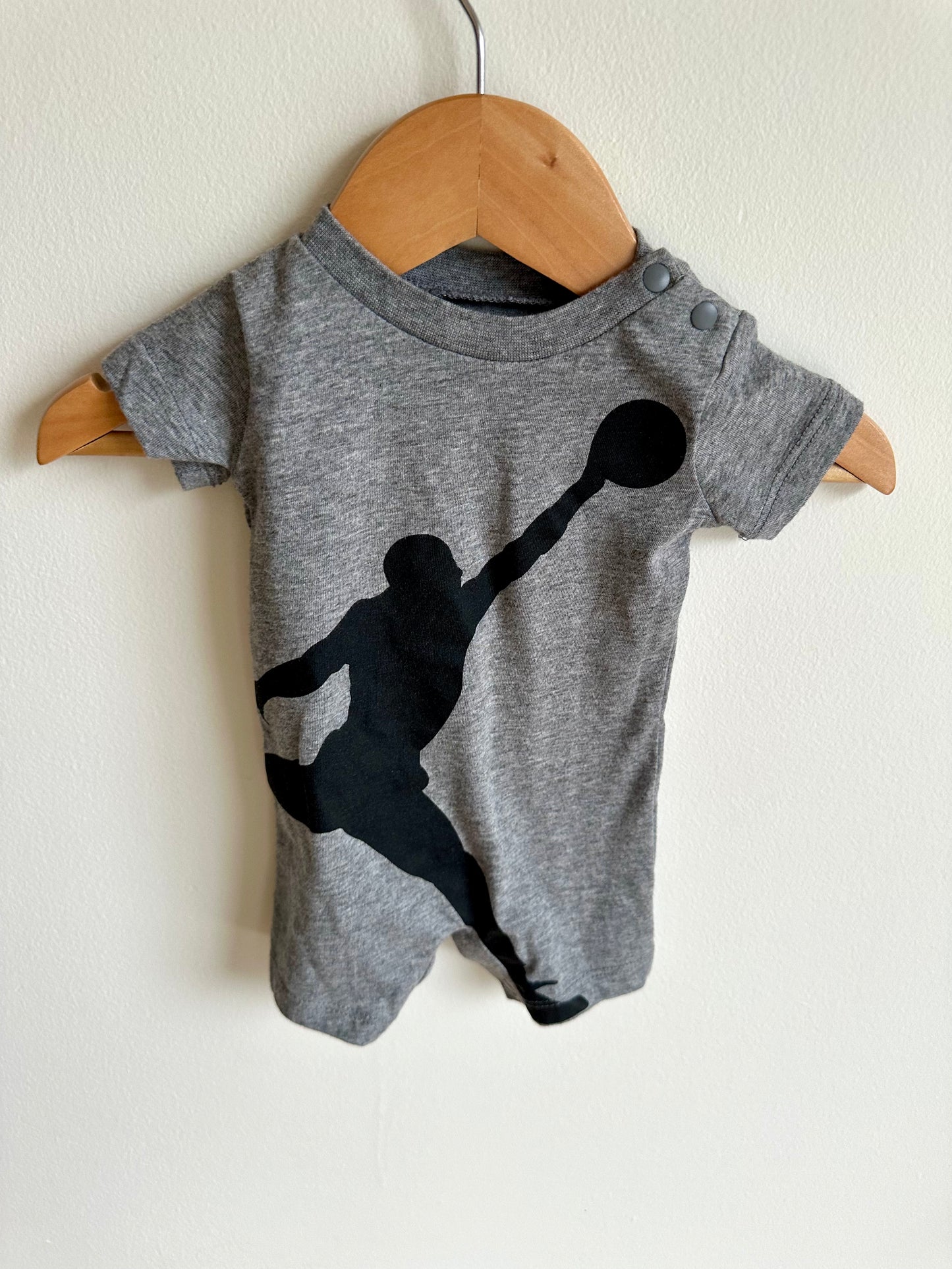 Grey Jordan Romper / 0m