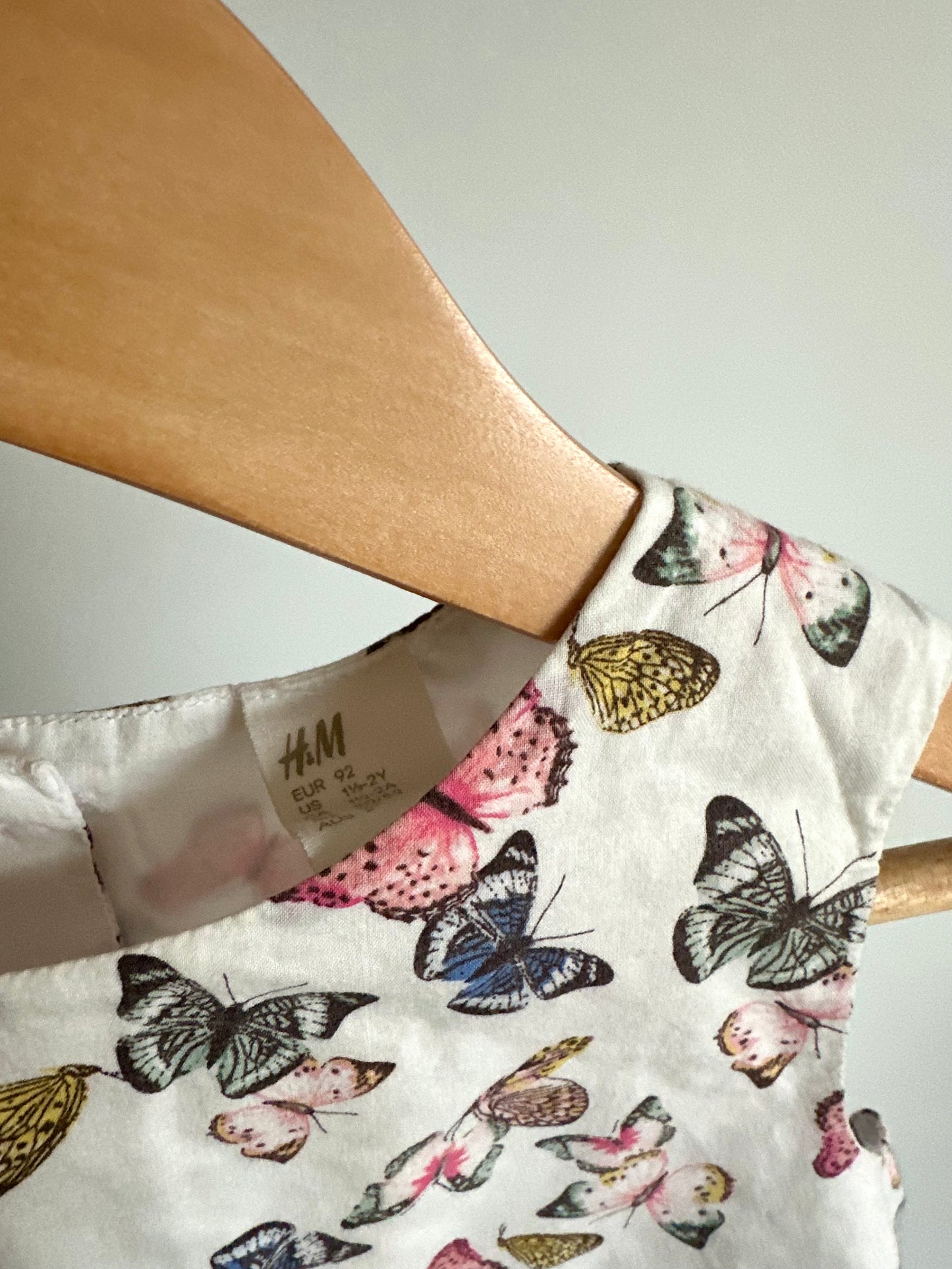 Butterfly White Dress / 18-24m