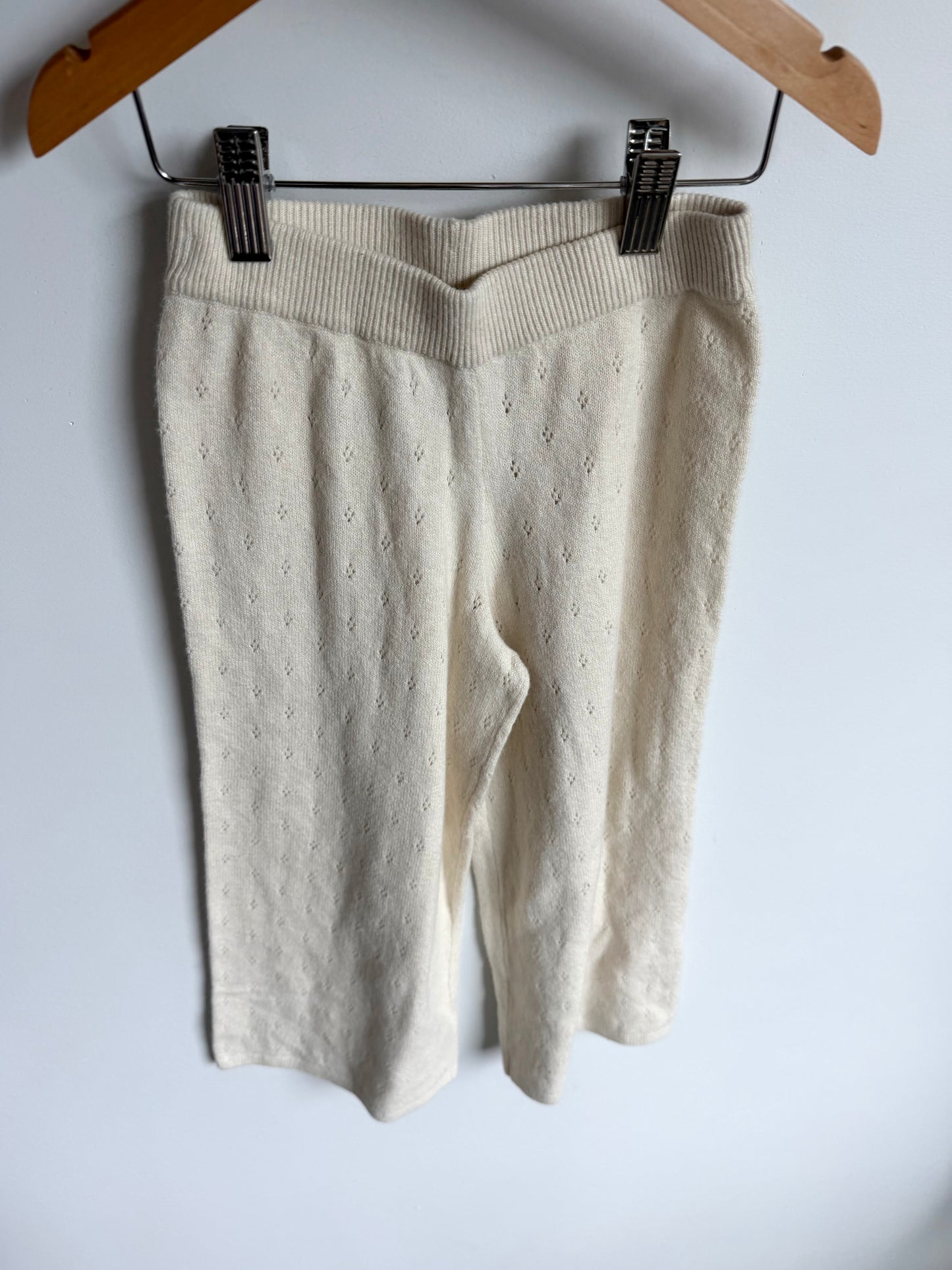 Cream Eyelet Wide Leg Pants / 4T
