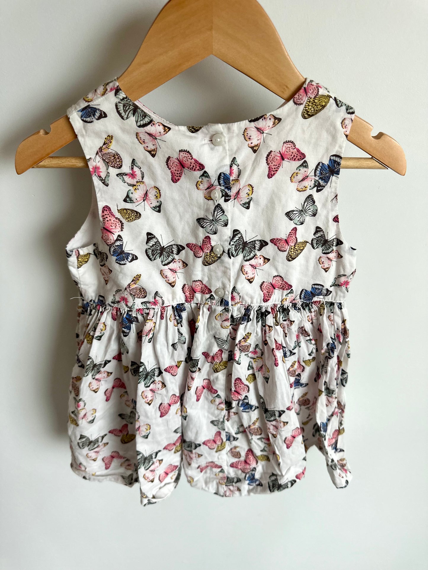 Butterfly White Dress / 18-24m