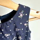 Navy Polka Dot Floral Dress / 24m
