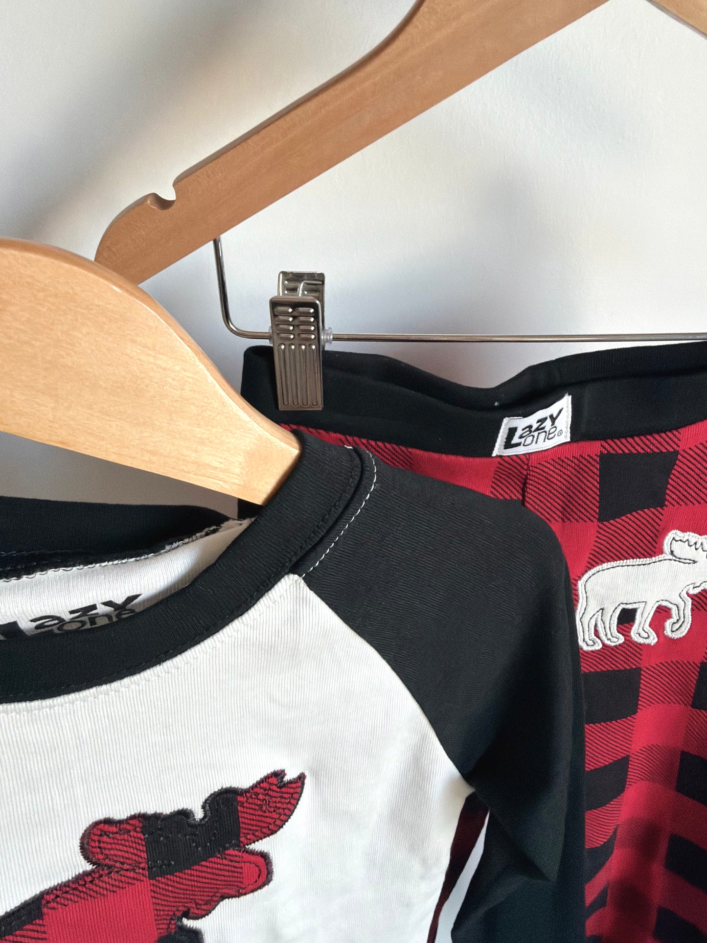 Moose Plaid PJ Set (With Tags) / 3T