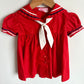 Vintage Red Sailor Dress / 18m?