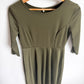Green 3/4 Sleeve Dress / Medium