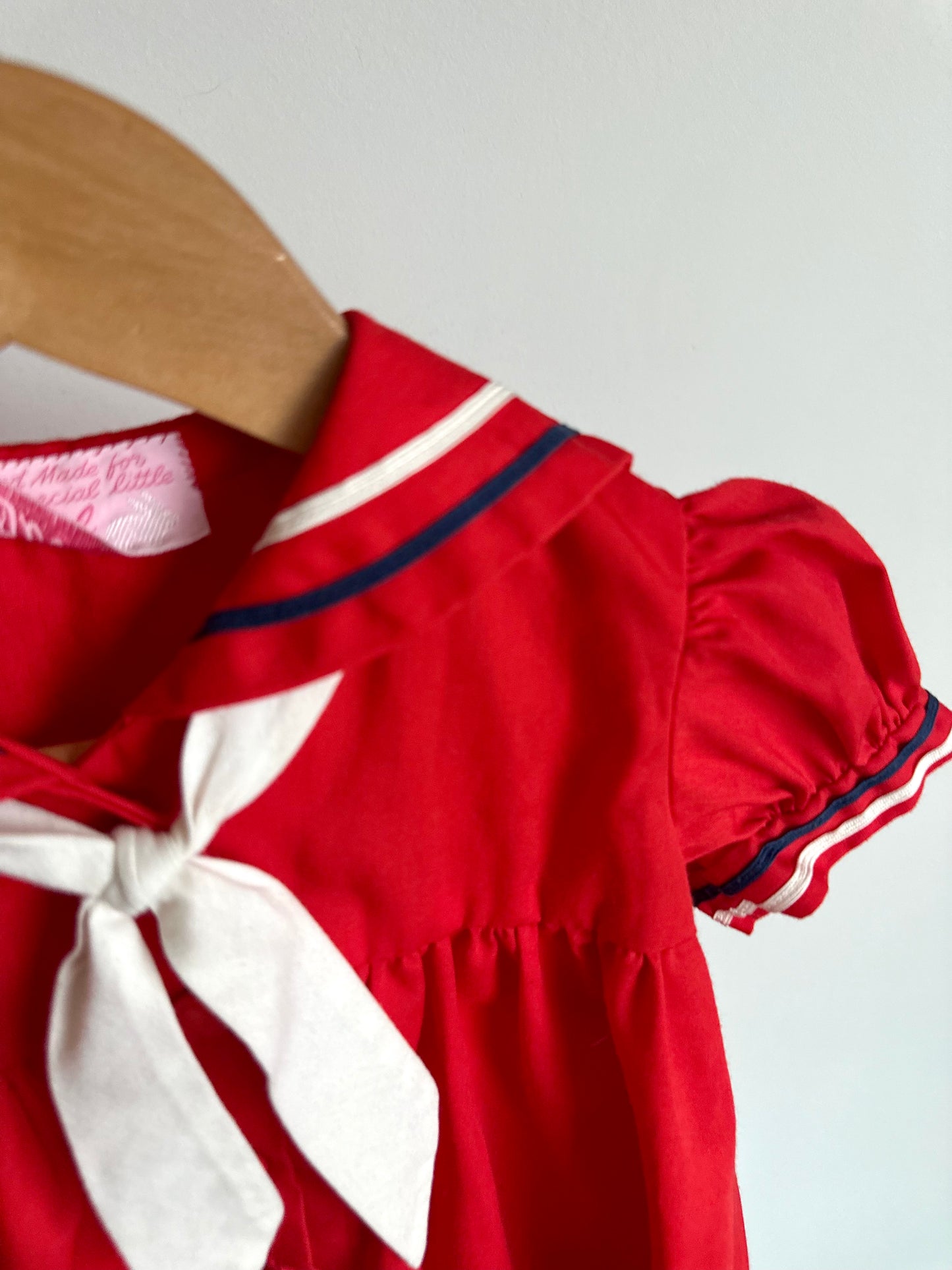 Vintage Red Sailor Dress / 18m?