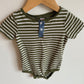 Striped Bodysuit with Buttons / 6-12m