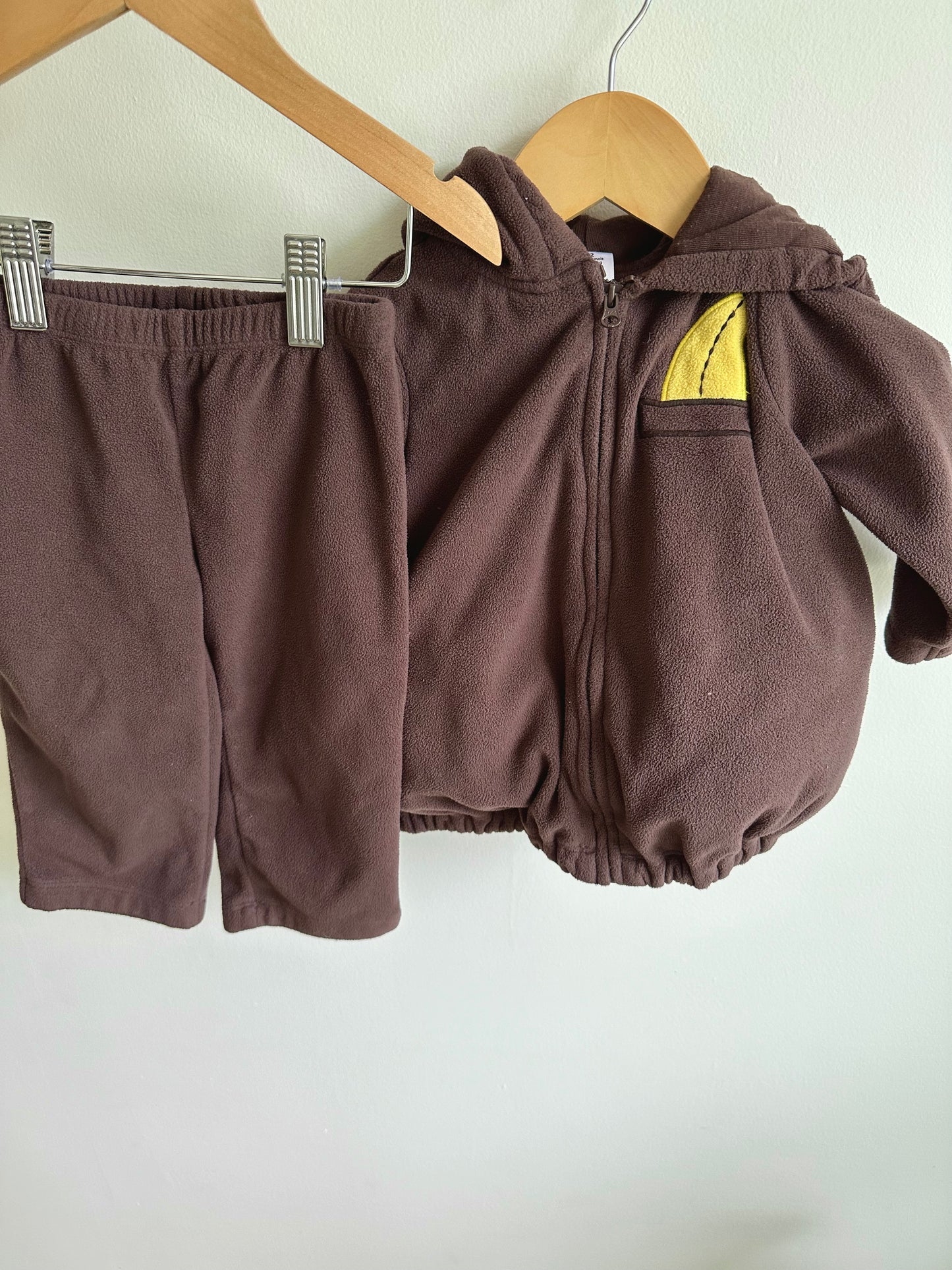 Monkey Costume with Fleece Pants / 12m