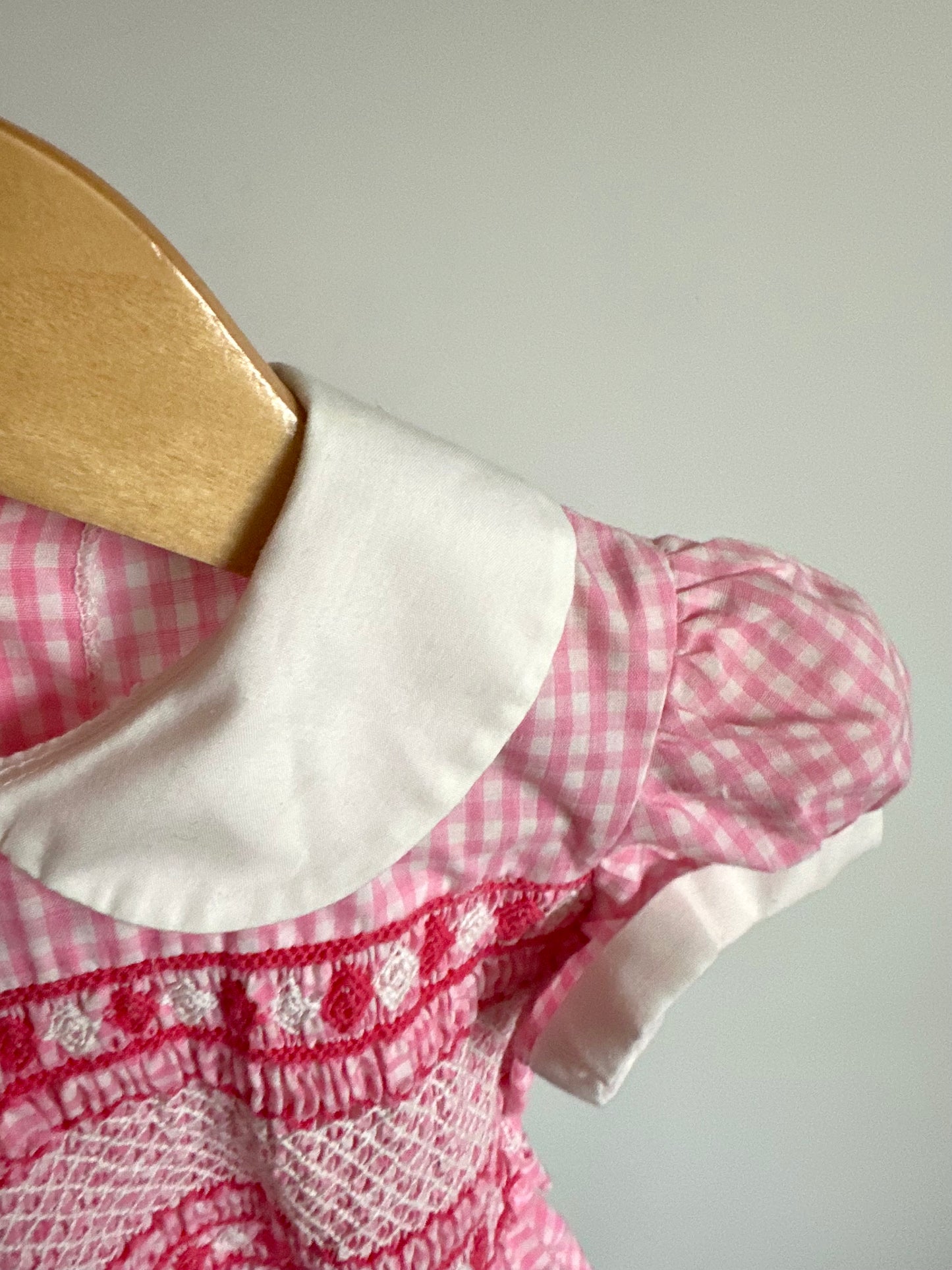 Vintage Pink Embroidery Dress / 18-24m?