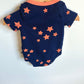 Navy with Orange Stars Bodysuit / 3-6m