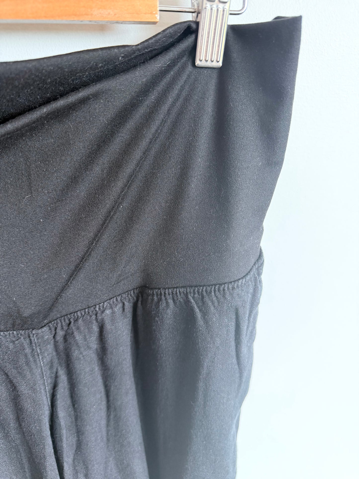 Charcoal Maternity Linen Pants / Medium