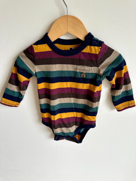 Gap Organic Striped Bodysuit / 6-12m