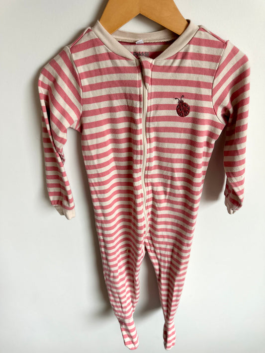 Ladybug Striped Sleeper / 24m