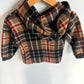 Vintage Plaid Fleece Hoodie / 12-18m?