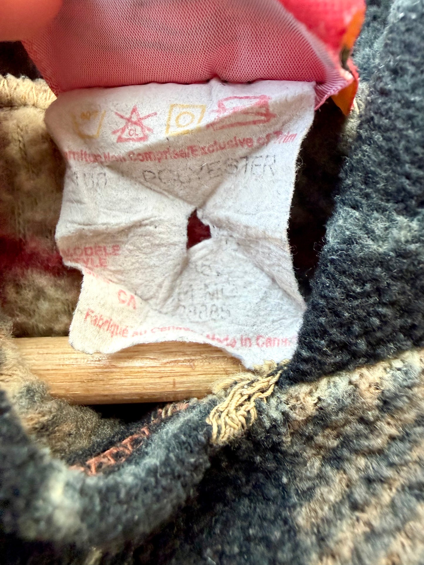 Vintage Plaid Fleece Hoodie / 12-18m?