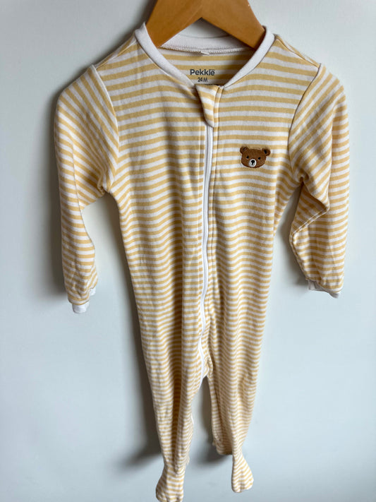 Bear Striped Sleeper / 24m