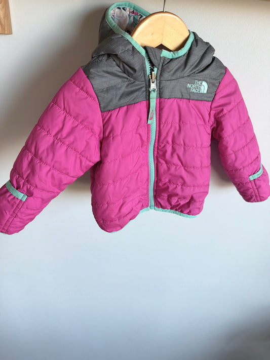 The North Face Fox and Pink Reversible Jacket / 6-12m?